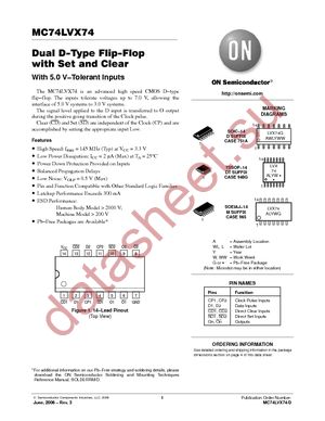 MC74LVX74DR2G datasheet  